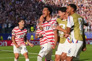 Balogun Scores Then Sees Red as USA Reach Last 16