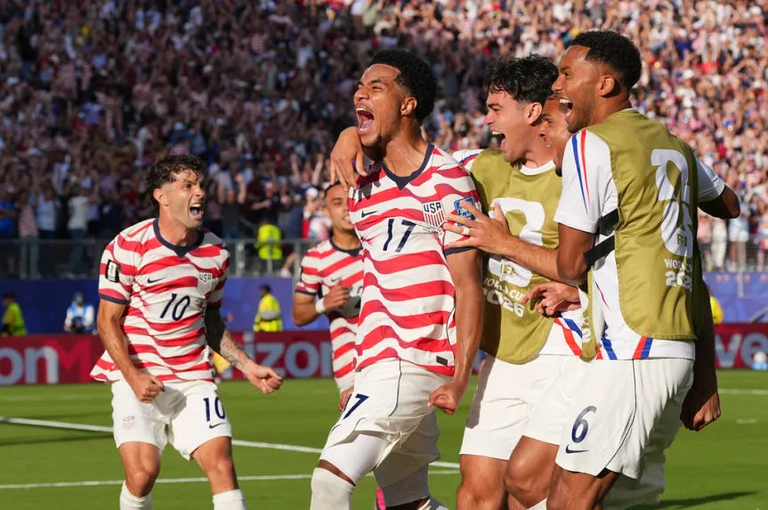 Balogun Scores Then Sees Red as USA Reach Last 16